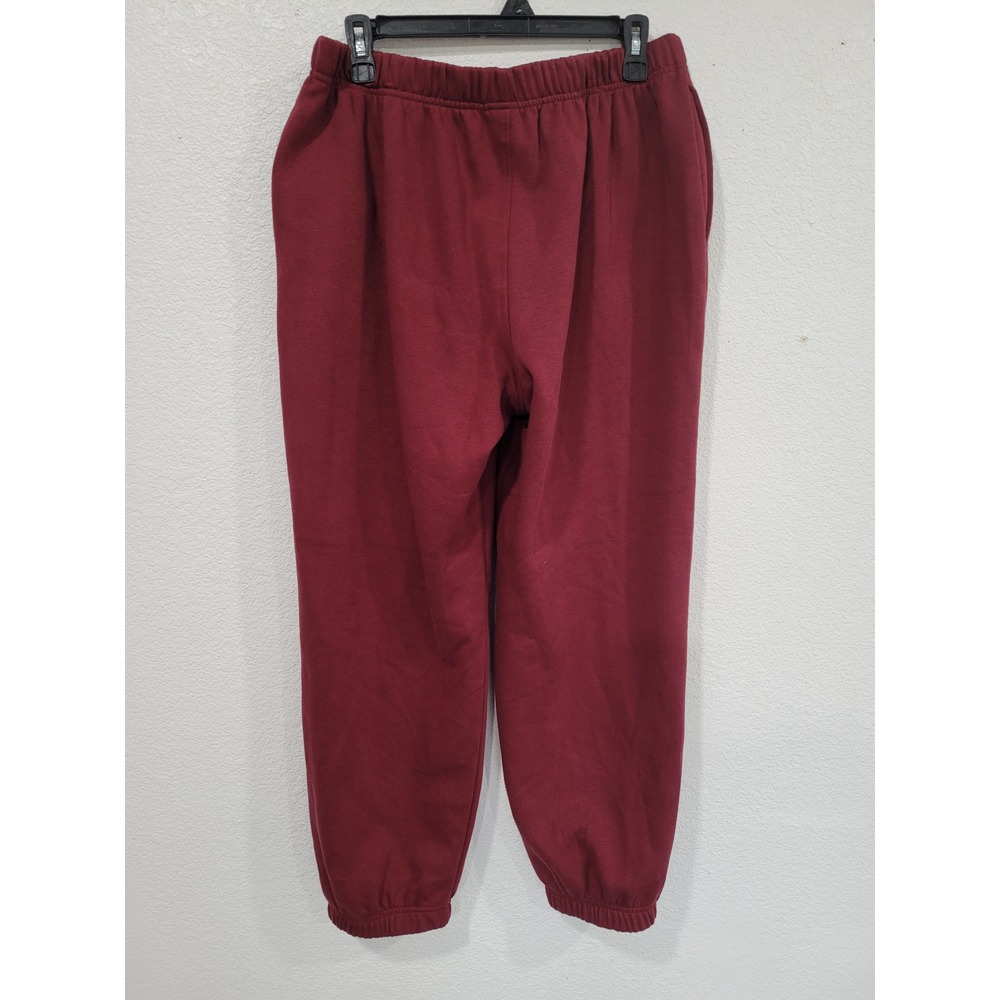 Abound Mens XL Burgundy Fleece Lined Jogger Sweatpants Elastic Waist Maroon #9